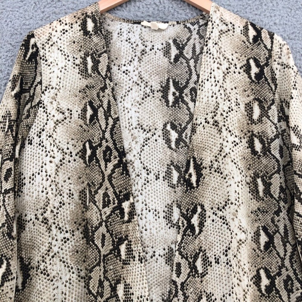 Entro Kimono Womens Small Ivory Python Print Open… - image 2